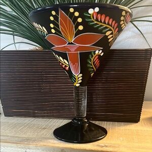 Hand-Painted Martini Glass from Mexico
